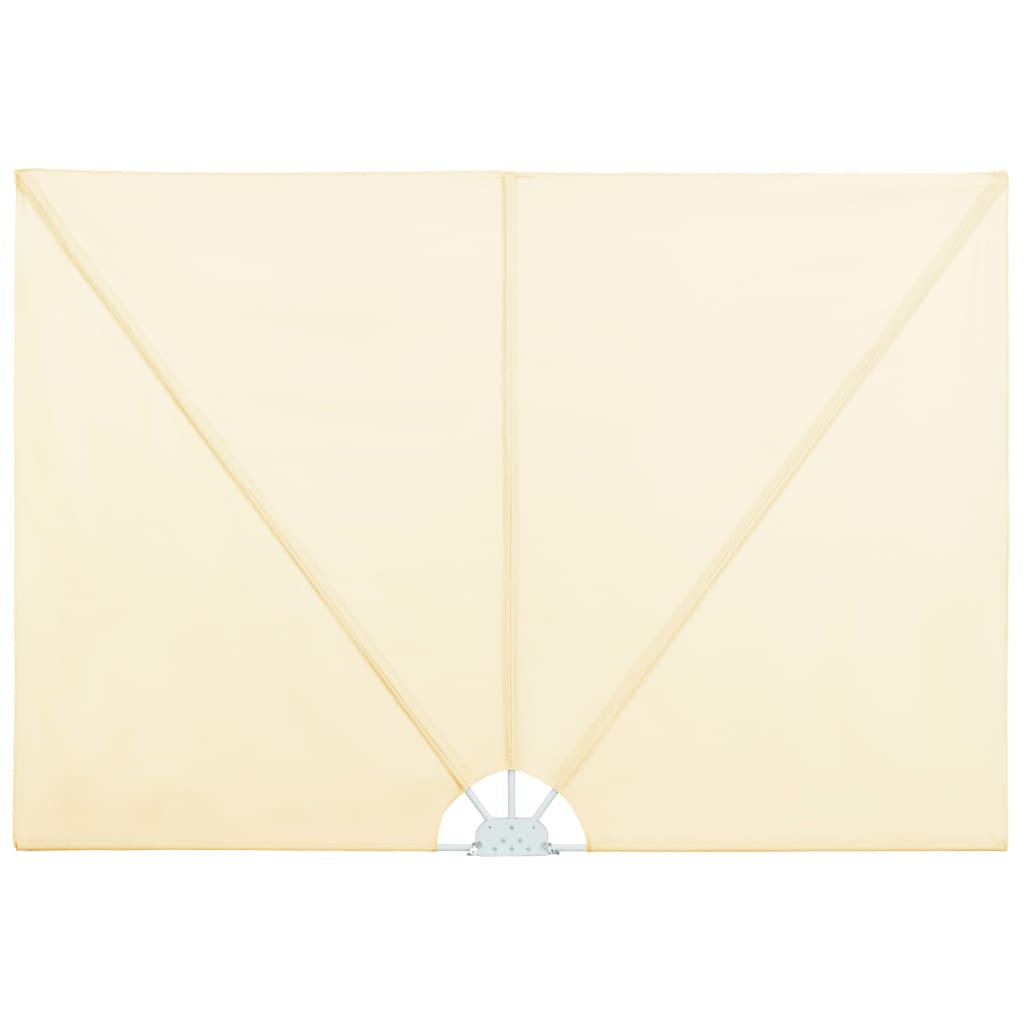Faltbarer Terrassen-Seitenfächer Creme 400×200 cm