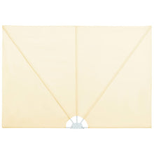 Faltbarer Terrassen-Seitenfächer Creme 400×200 cm
