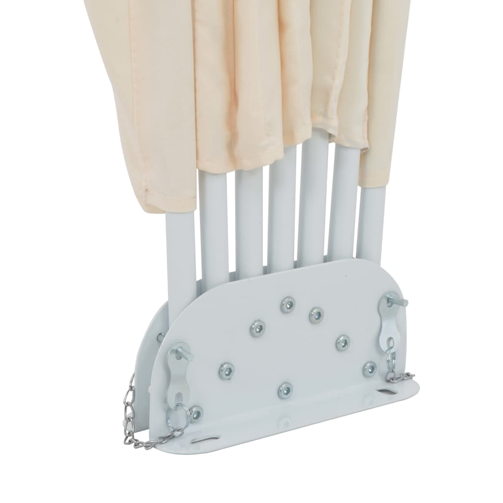 Faltbarer Terrassen-Seitenfächer Creme 160 cm