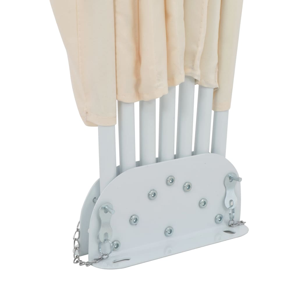 Faltbarer Terrassen-Seitenfächer Creme 200 cm