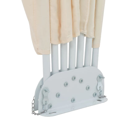 Faltbarer Terrassen-Seitenfächer Creme 200 cm
