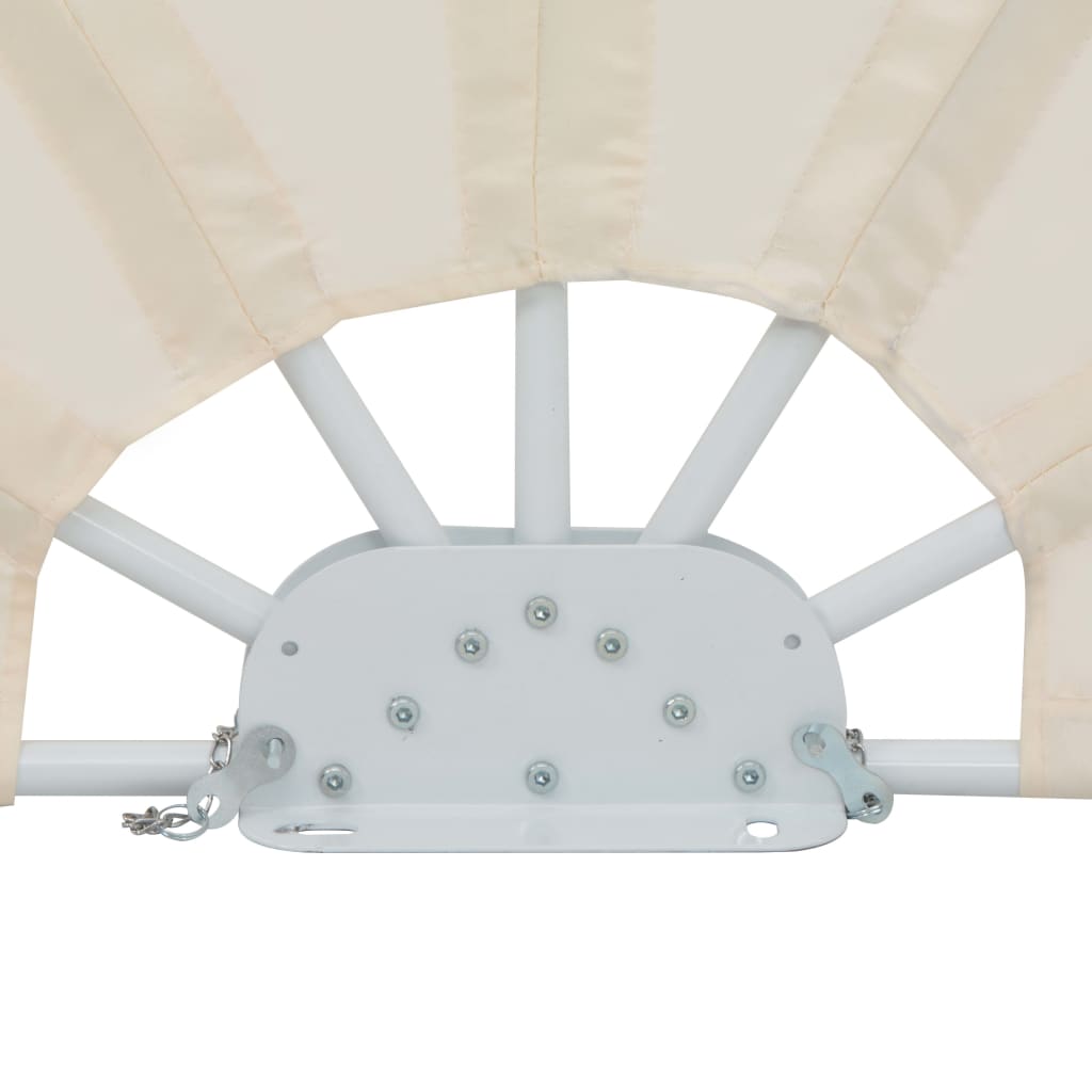 Faltbarer Terrassen-Seitenfächer Creme 200 cm