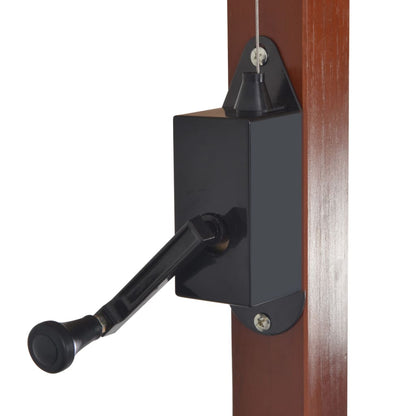 Ampelschirm mit Holz-Mast 400x300 cm Taupe