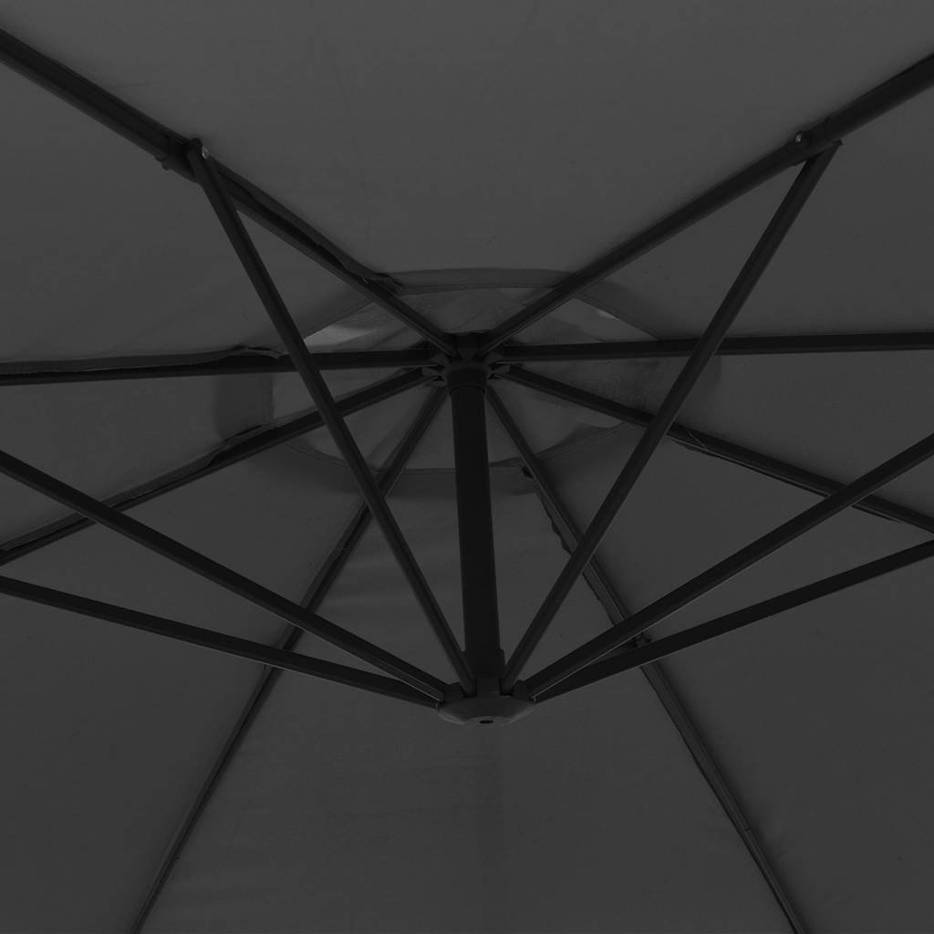 Ampelschirm mit Aluminium-Mast 350 cm Anthrazit