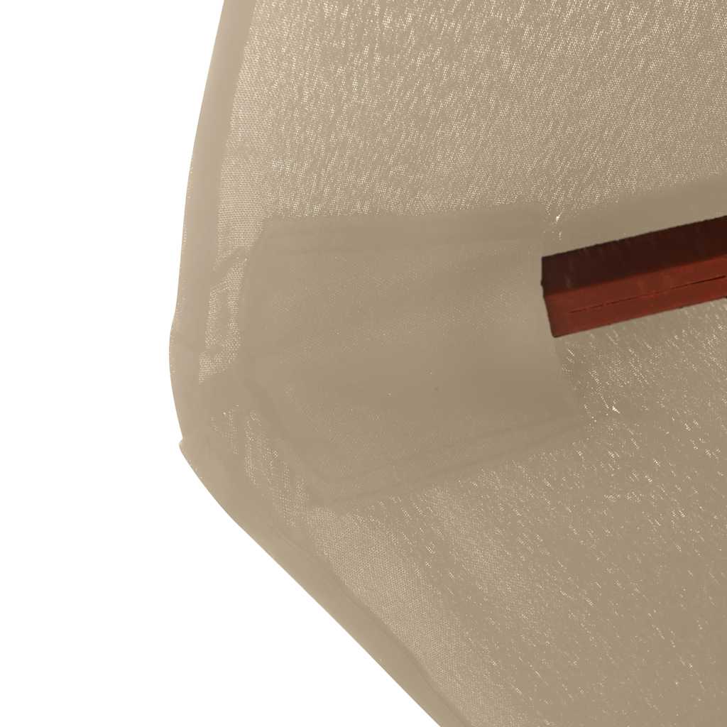 Sonnenschirm mit Holzmast 350 cm Taupe