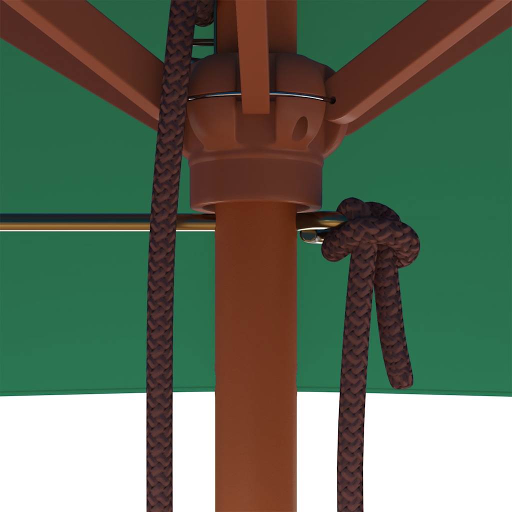 Sonnenschirm mit Holz-Mast 150x200 cm Grün