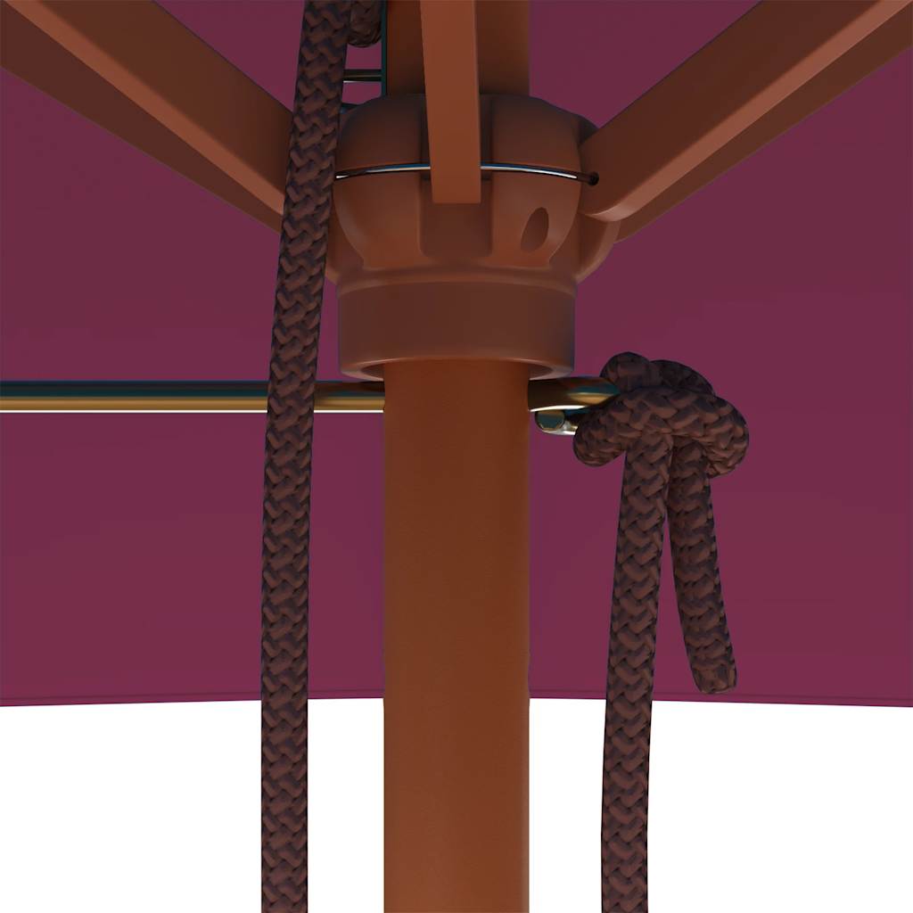 Sonnenschirm mit Holz-Mast 150x200 cm Bordeauxrot