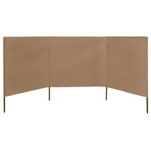 3-teiliges Windschutzgewebe 400 x 120 cm Taupe