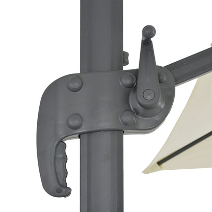 Ampelschirm mit Aluminiummast 400 x 300 cm Sand