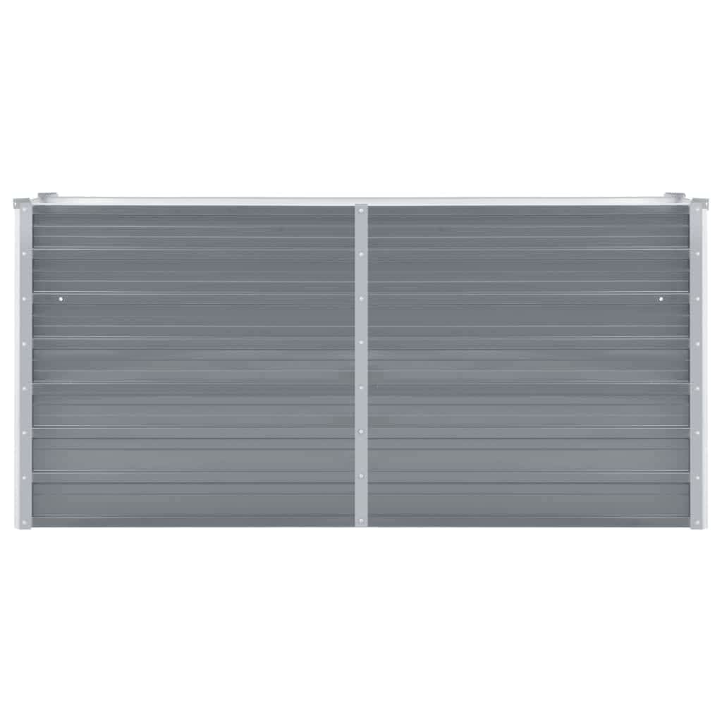 Garten-Hochbeet Verzinkter Stahl 160x40x77 cm Grau