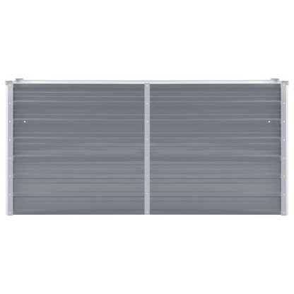 Garten-Hochbeet Verzinkter Stahl 160x40x77 cm Grau