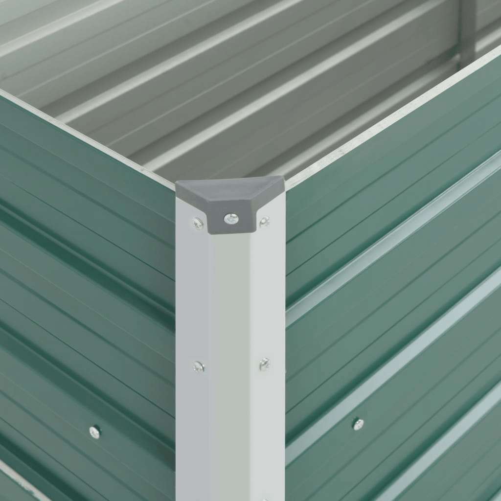 Garten-Hochbeet Verzinkter Stahl 160x40x77 cm Grün