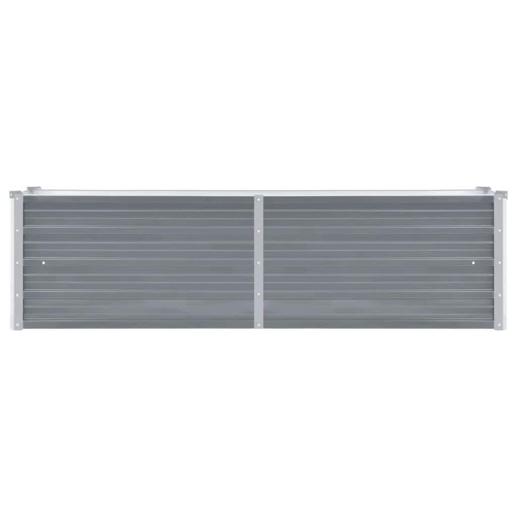 Garten-Hochbeet Verzinkter Stahl 160x40x45 cm Grau