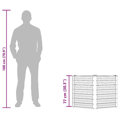 Garten-Hochbeet Verzinkter Stahl 129x129x77 cm Grün