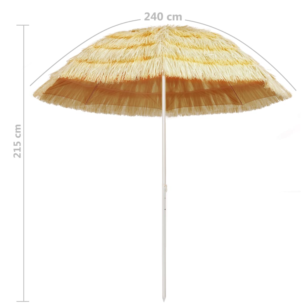 Strandschirm Natur 240 cm Hawaii-Stil