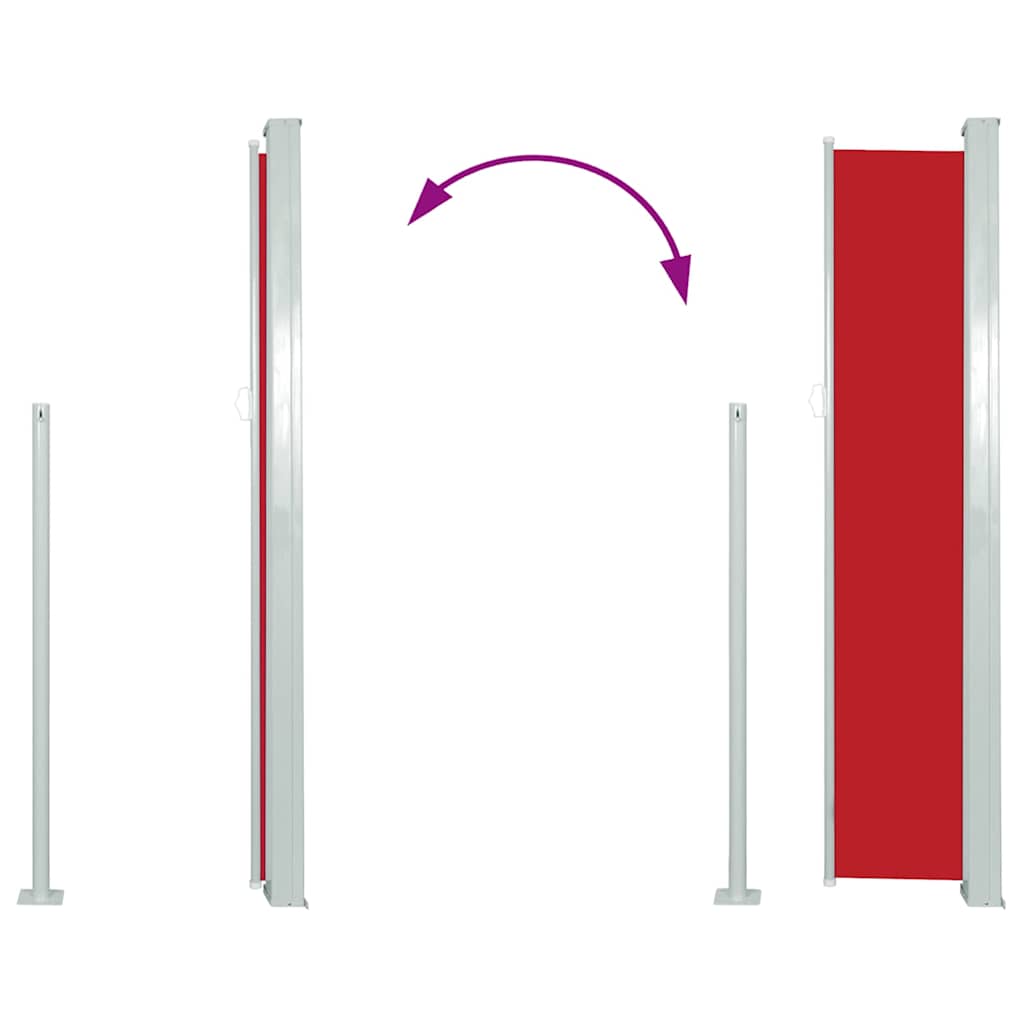 Ausziehbare Seitenmarkise 120x300 cm Rot