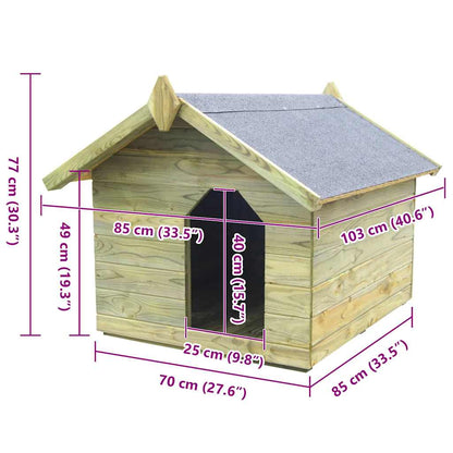 Hundehütte mit Dach Imprägniertes Kiefernholz
