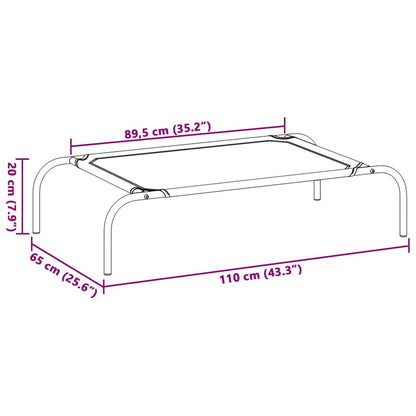 Erhöhtes Hundebett Schwarz L Textilene
