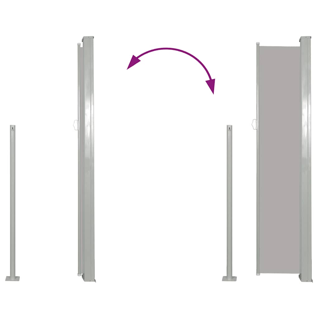 Ausziehbare Seitenmarkise 160x500 cm Grau