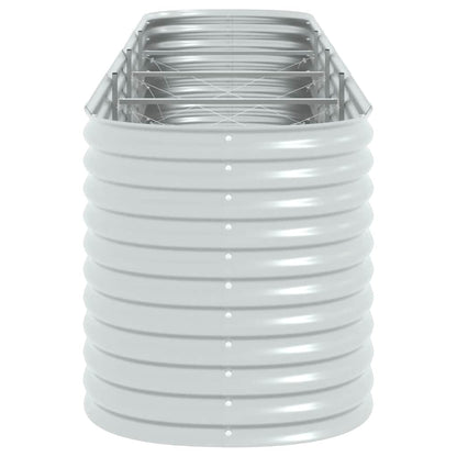 Garten-Hochbeet 400 x 80 x 81 cm Verzinkter Stahl Silbern