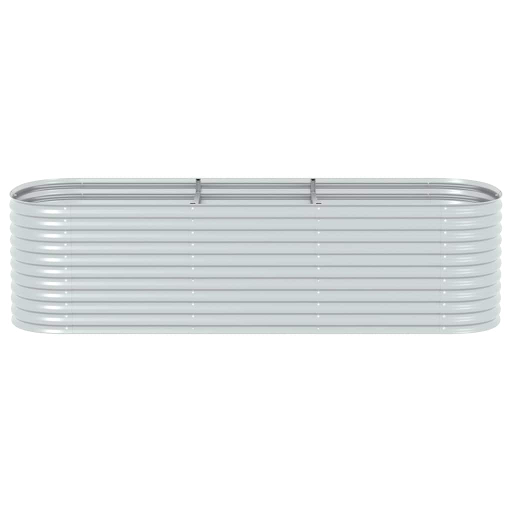 Garten-Hochbeet 320x80x81 cm Verzinkter Stahl Silbern