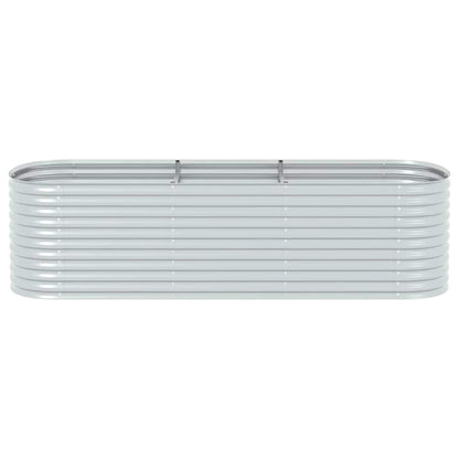 Garten-Hochbeet 320x80x81 cm Verzinkter Stahl Silbern