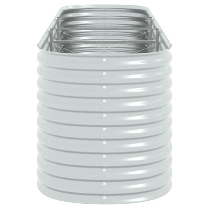 Garten-Hochbeet 320x80x81 cm Verzinkter Stahl Silbern