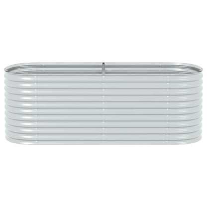 Garten-Hochbeet 240 x 80 x 81 cm Verzinkter Stahl Silbern