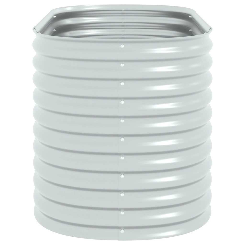 Garten-Hochbeet 160x80x81 cm Verzinkter Stahl Silbern