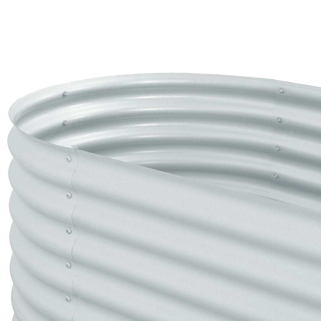 Garten-Hochbeet 160x80x81 cm Verzinkter Stahl Silbern