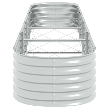 Garten-Hochbeet 400 x 80 x 44 cm Verzinkter Stahl Silbern