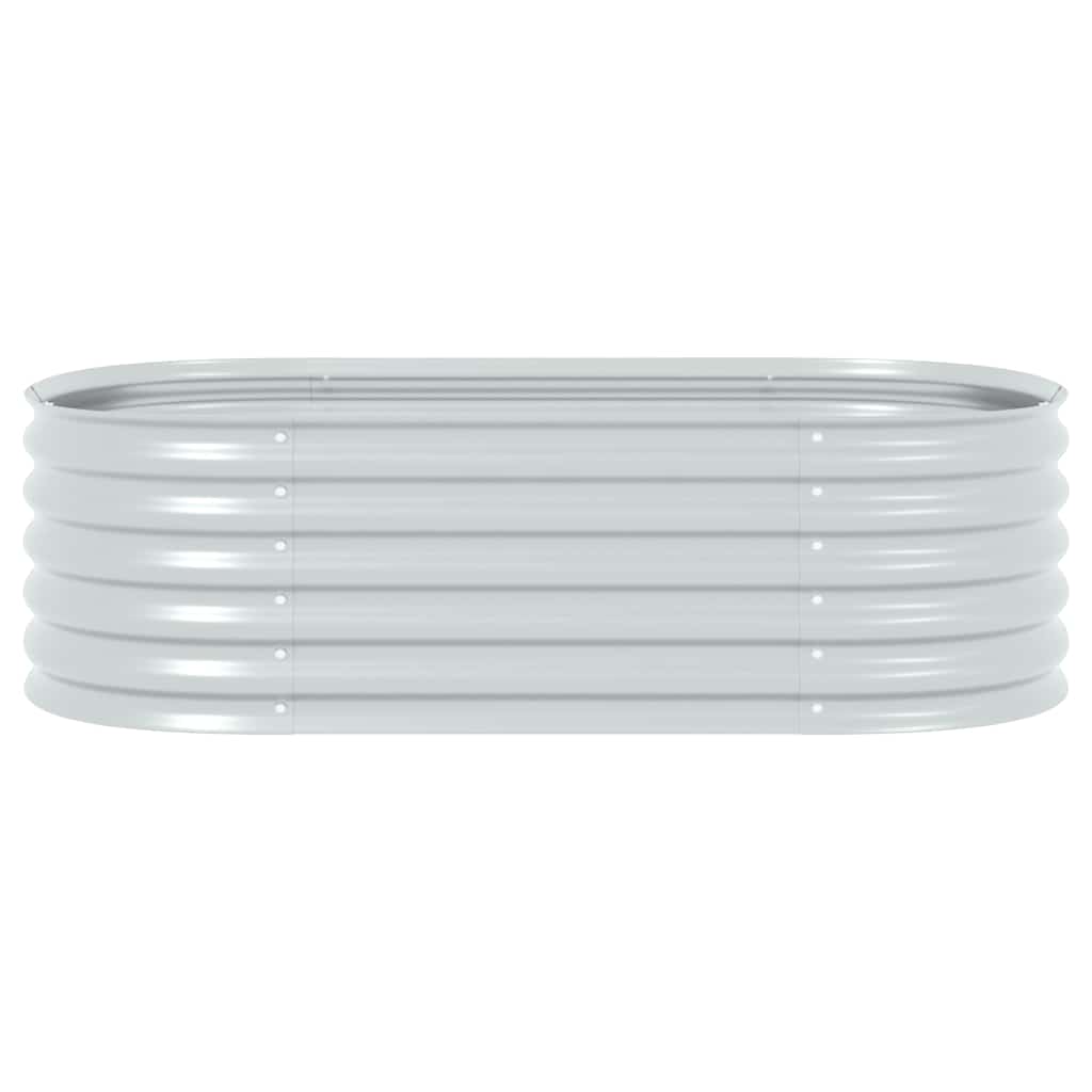 Garten-Hochbeet 160x80x44 cm Verzinkter Stahl Silbern