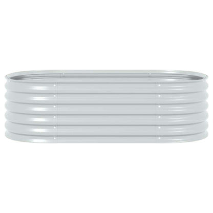 Garten-Hochbeet 160x80x44 cm Verzinkter Stahl Silbern