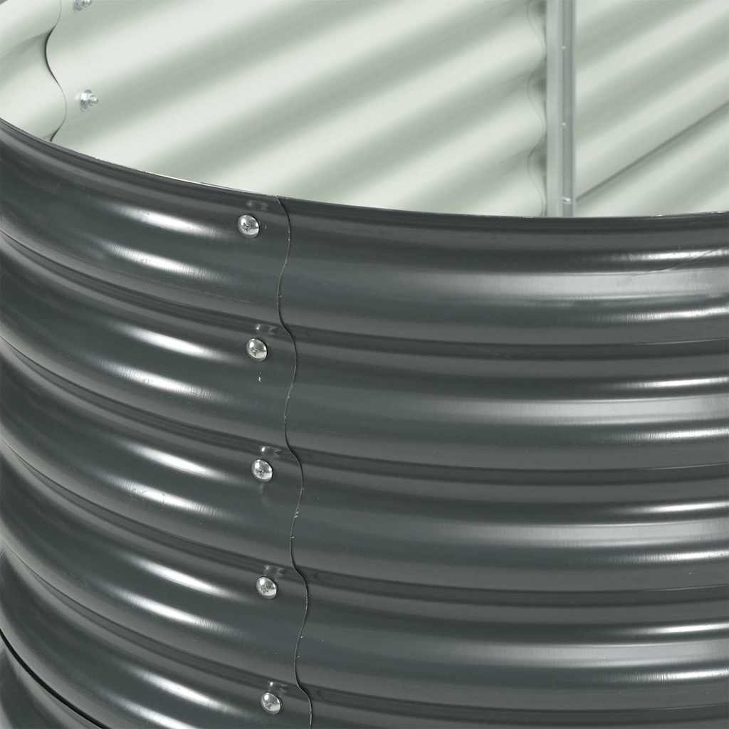 Garten-Hochbeet 400 x 80 x 81 cm Verzinkter Stahl Grau