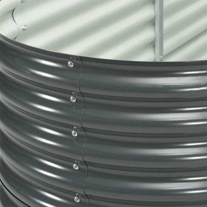 Garten-Hochbeet 400 x 80 x 81 cm Verzinkter Stahl Grau