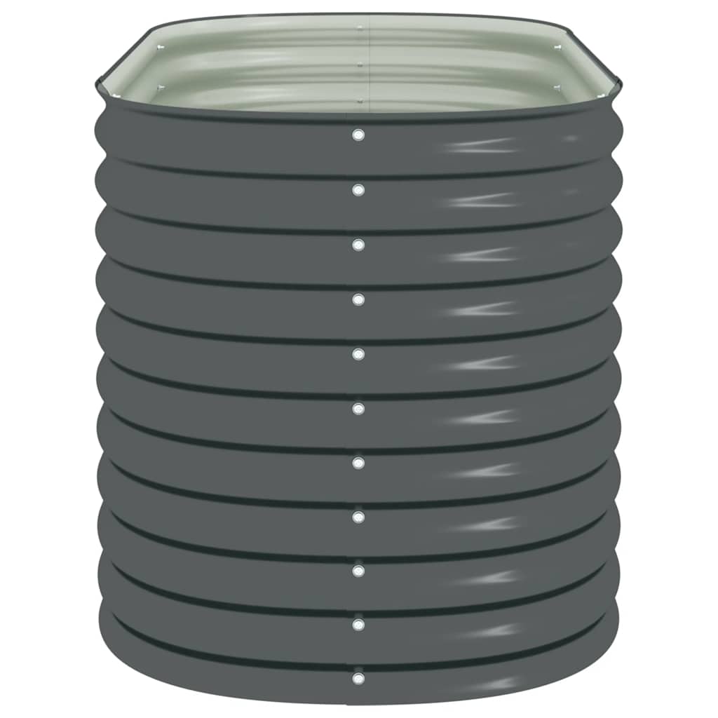 Garten-Hochbeet 160x80x81 cm Verzinkter Stahl Grau