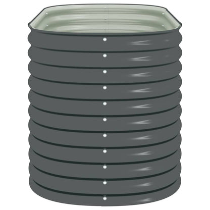 Garten-Hochbeet 160x80x81 cm Verzinkter Stahl Grau