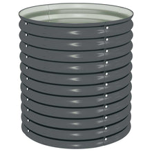 Garten-Hochbeet 80x80x81 cm Verzinkter Stahl Grau