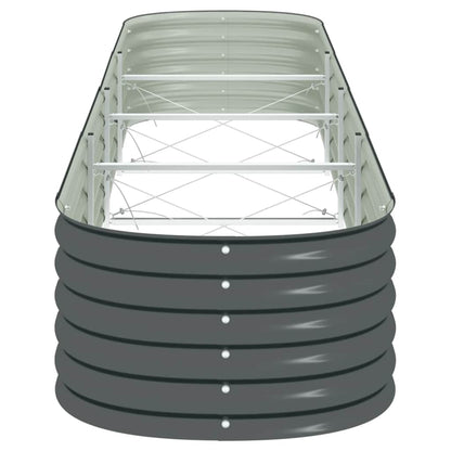 Garten-Hochbeet 400 x 80 x 44 cm Verzinkter Stahl Grau