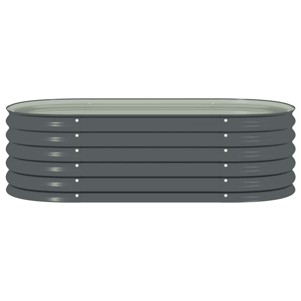 Garten-Hochbeet 160x80x44 cm Verzinkter Stahl Grau