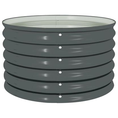 Garten-Hochbeet 80x80x44 cm Verzinkter Stahl Grau