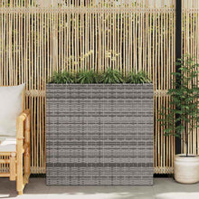 Garten-Hochbeet mit 4 Töpfen Poly Rattan Weiß