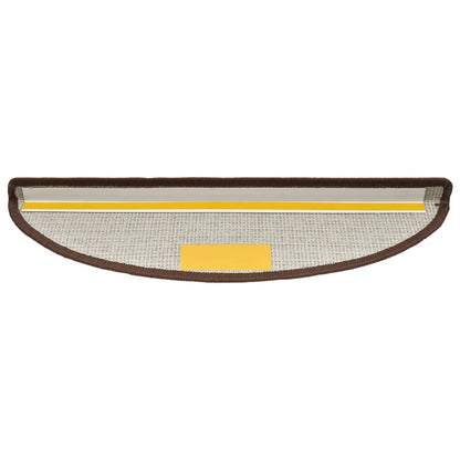 Stufenmatten 15 Stk. 56x17x3 cm Kaffeebraun Halbrund