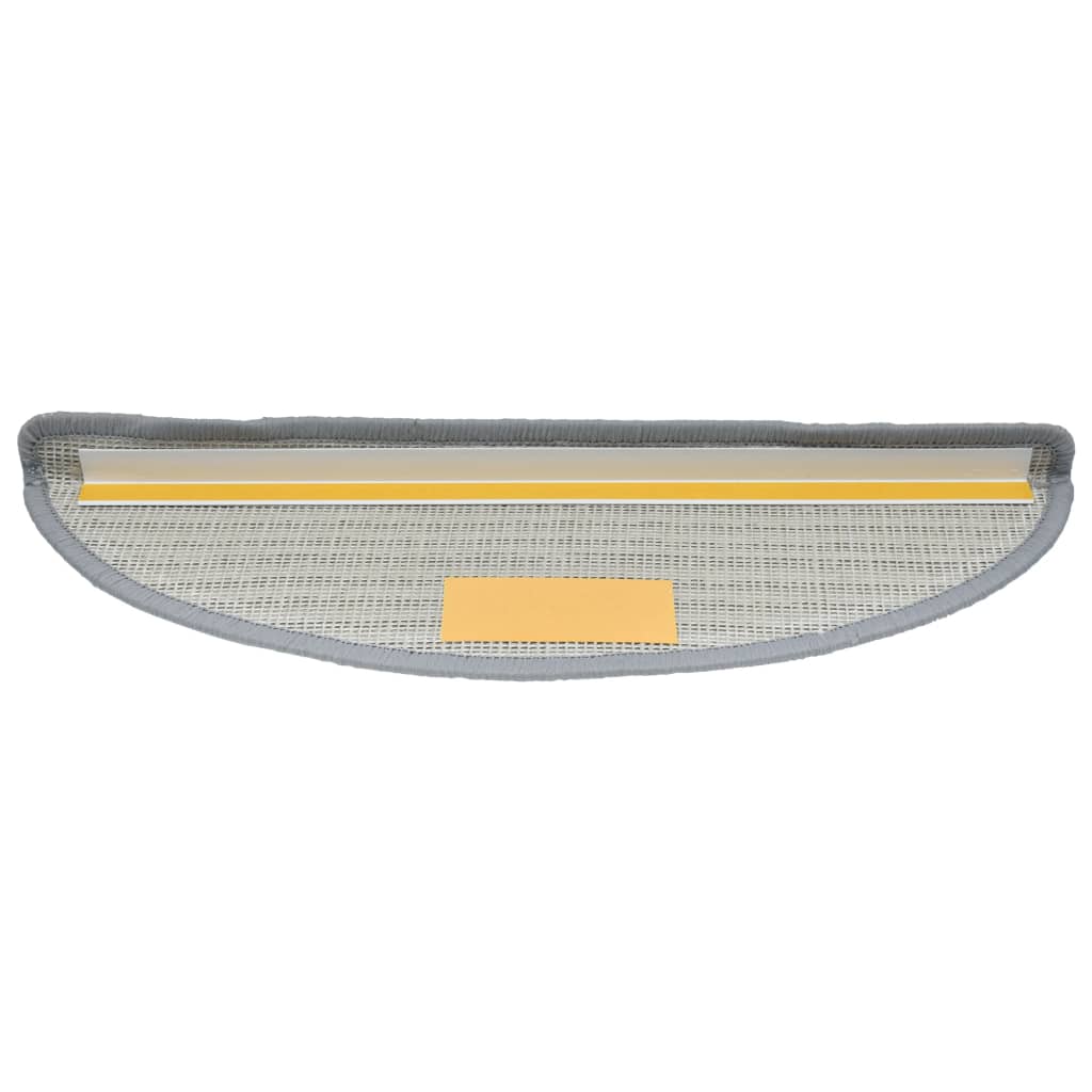 Stufenmatten 15 Stk. 56x17x3 cm Grau Halbrund