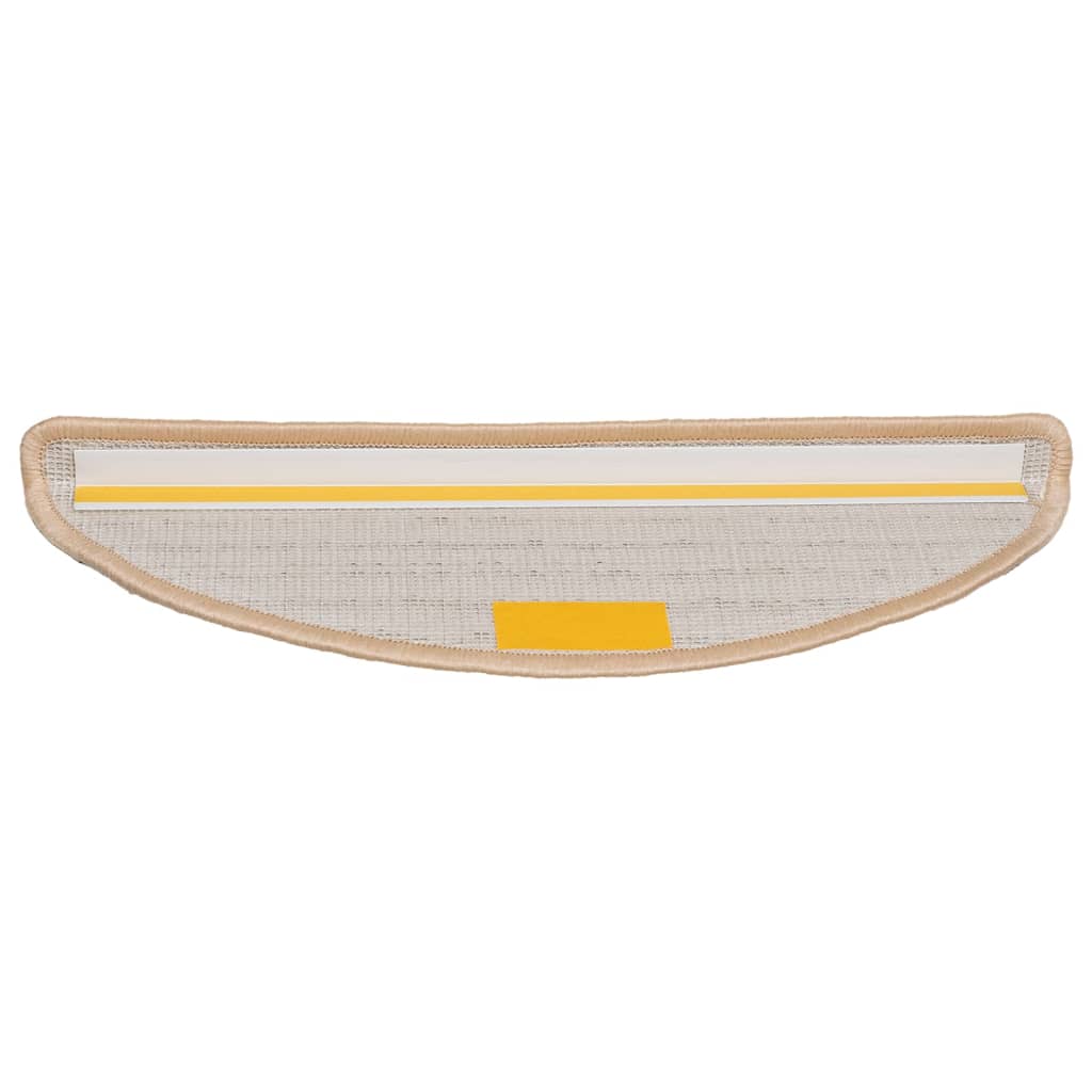 Stufenmatten 15 Stk. 56x17x3 cm Creme Halbrund