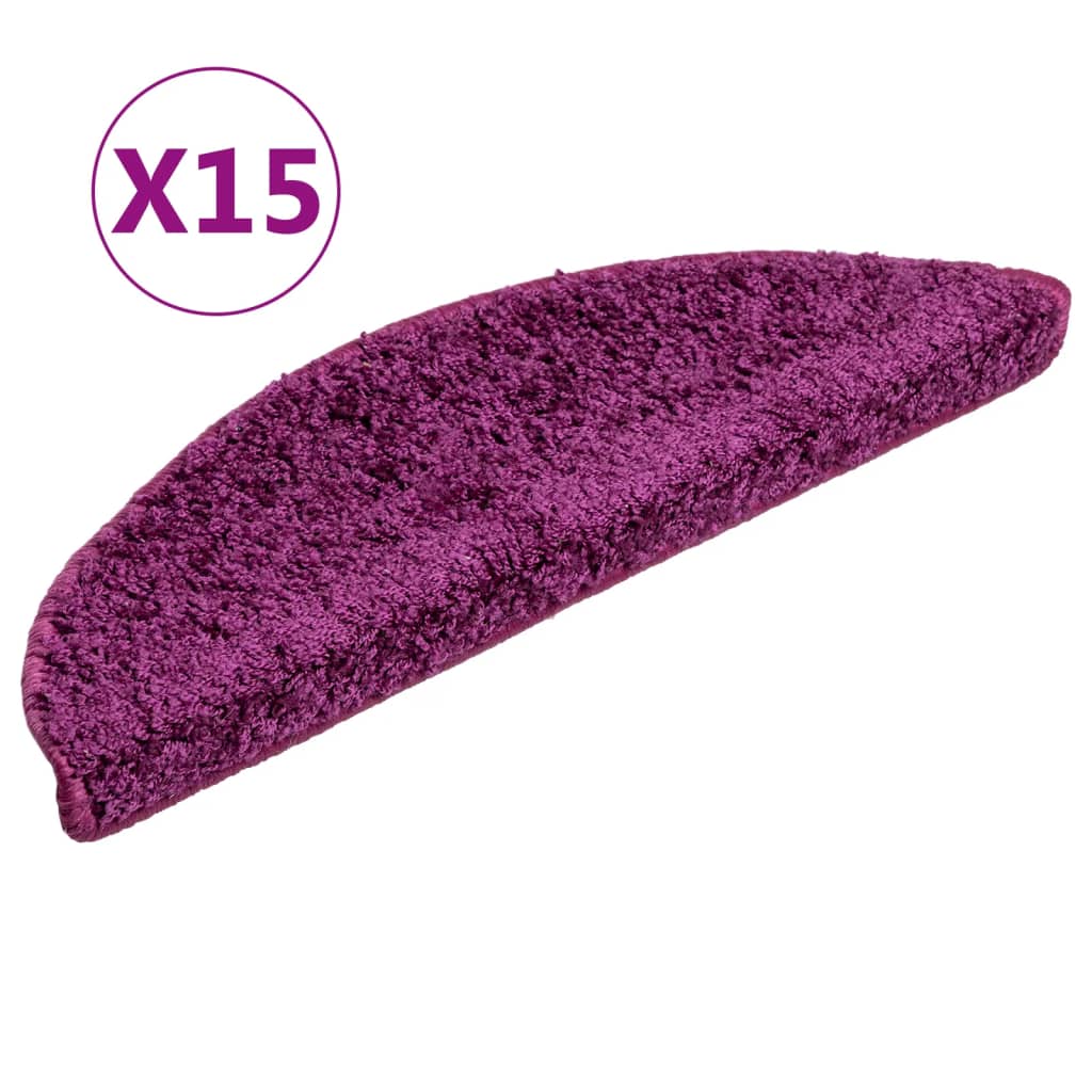 Stufenmatten 15 Stk. 56x17x3 cm Violett Halbrund