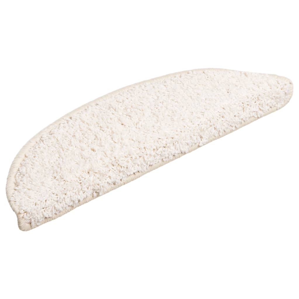 Stufenmatten 15 Stk. 56x17x3 cm Weiß Halbrund