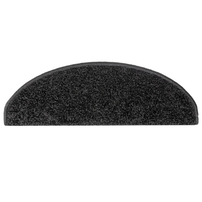 Stufenmatten 15 Stk. 65x21x4 cm Schwarz Halbrund Groß