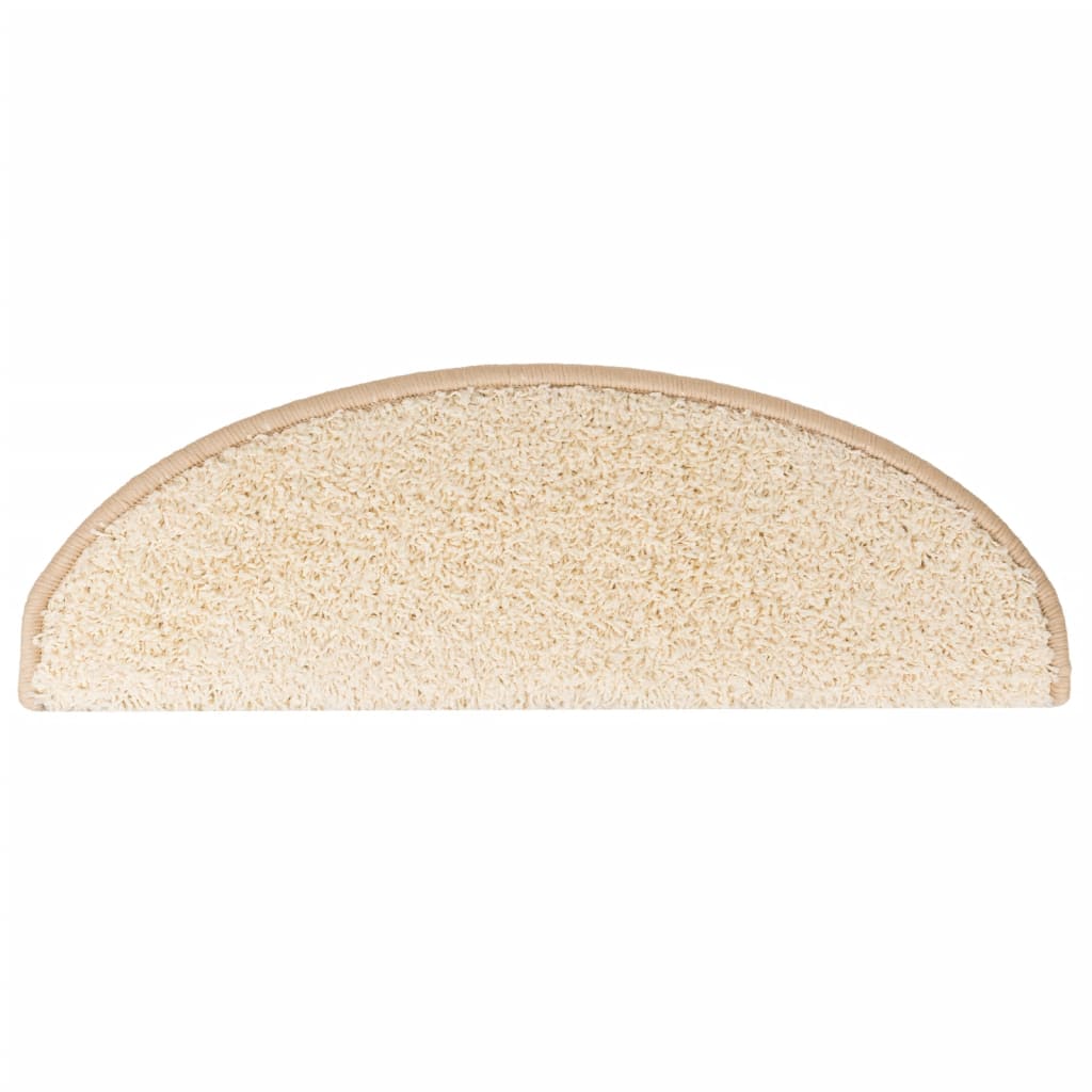 Stufenmatten 15 Stk. 65x21x4 cm Creme Halbrund Groß