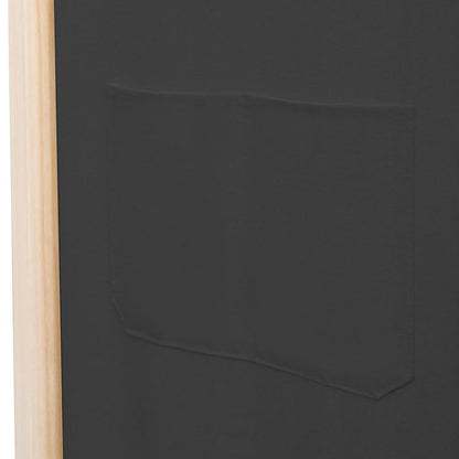 4-Teiliger Raumteiler 160 X 170 X 4 Cm Stoff Grau